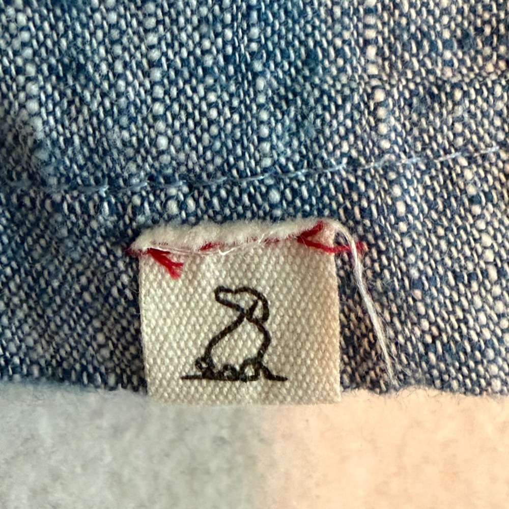 Me & Henry London Blue Cotton Linen Look Shorts 6/9M Preppy Minimalist Boho - Picture 4 of 7